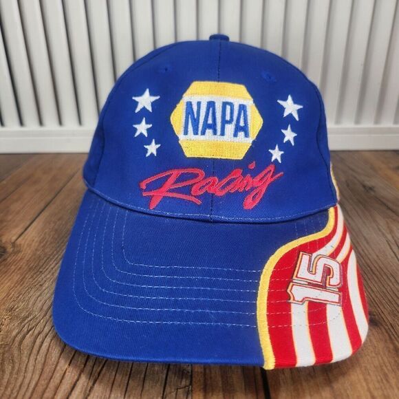 NAPA Racing Strap Back Blue Logo #15 Michael Waltrip Cars NASCAR USA Sports Dad - Picture 2 of 11